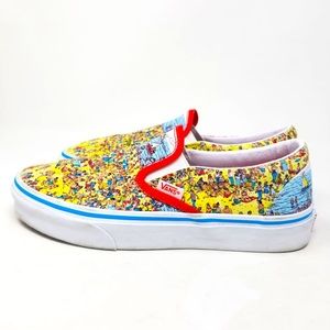 Vans x Where's Waldo Classic Slip On Men Sneaker - Unisex 7.5 Women’s / 6 Men’s